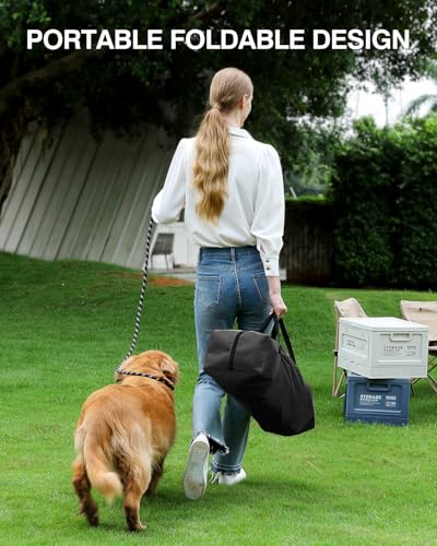 36 Inch Collapsible 4-Door Soft Dog Crate with Storage Bag J557