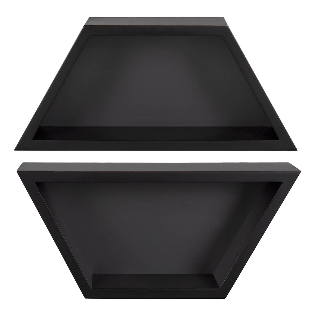 Black Wall Shelf Set of 2 K83037