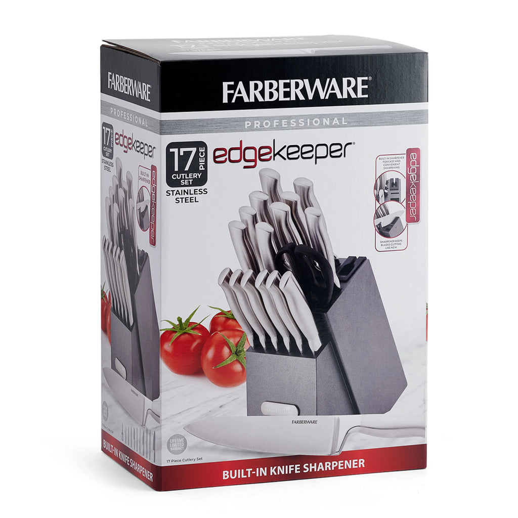17 Piece Stainless Steel Knife Block Set Y627