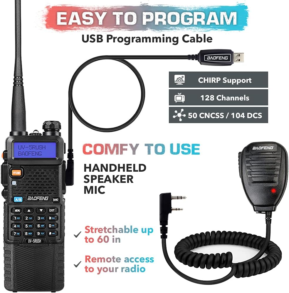 2 Pack 8W Two Way Radio with 3800mAh and 2800mAh Batteries I34144