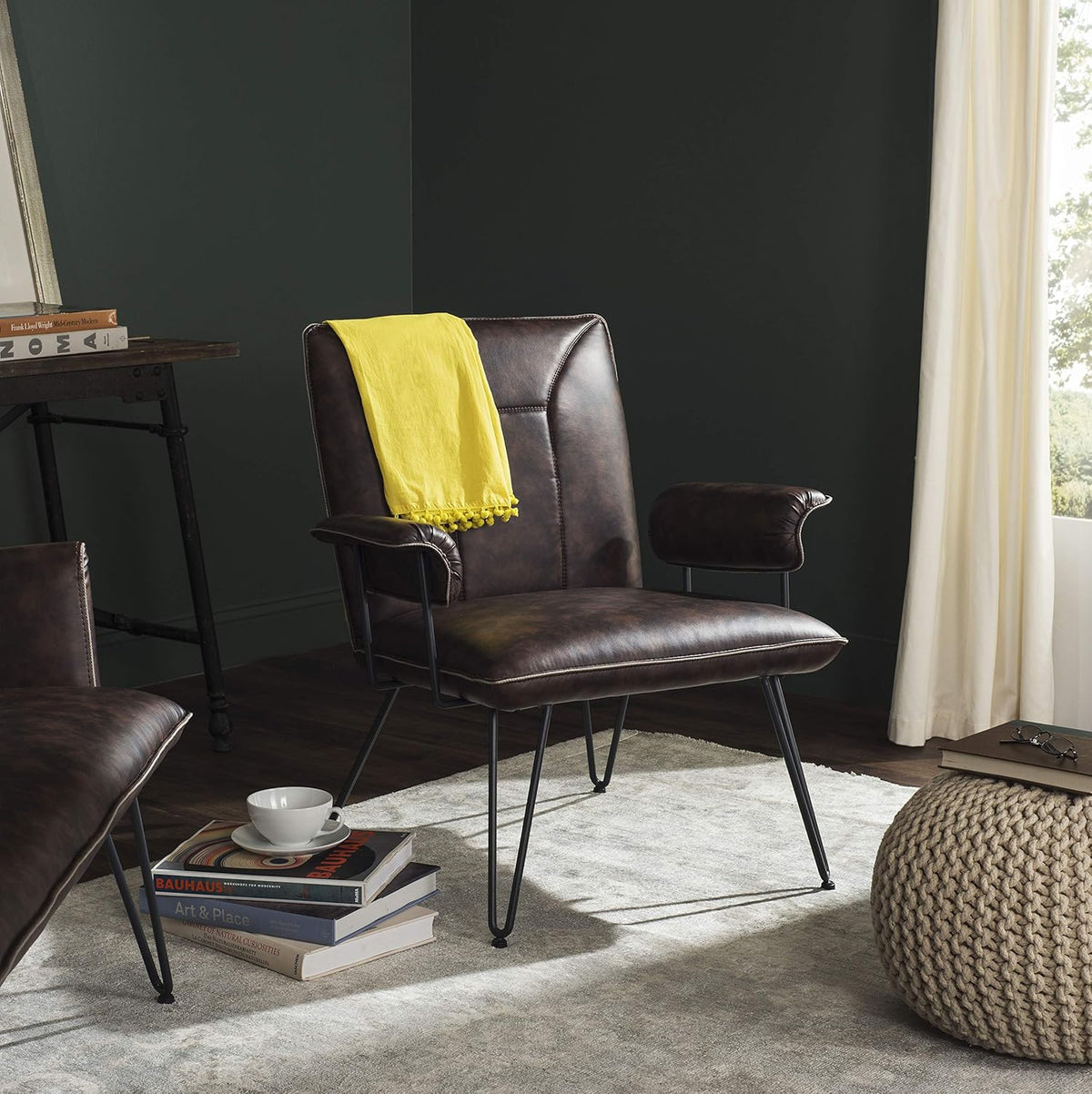 Camel Brown Arm Chair R1249