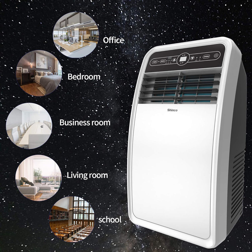 8,000 BTU Portable Air Conditioner with Dehumidifier, Remote Control D870