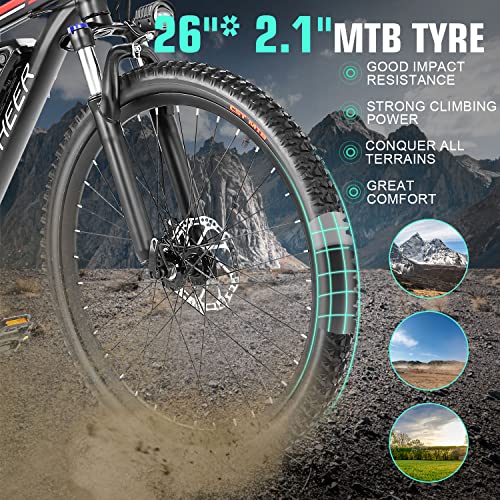 26" Electric Mountain Bike with 48V 10.4Ah Battery W184046