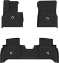 TPE All Weather Custom Fit Floor Mats 1st & 2nd Row Full Set Black U2330