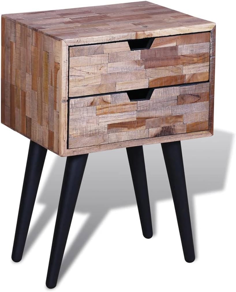 Side Cabinet with 2 Drawers Reclaimed Teak Wood V47403