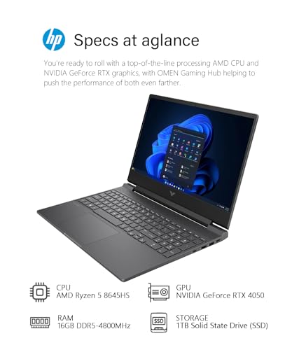 15.6 inches 144Hz FHD Anti-Glare Display AMD Ryzen 5 16GB RAM 1TB SSD NVIDIA GeForce RTX 4050 Backlit Keyboard Win11 Mica Silver Gaming Laptop A307
