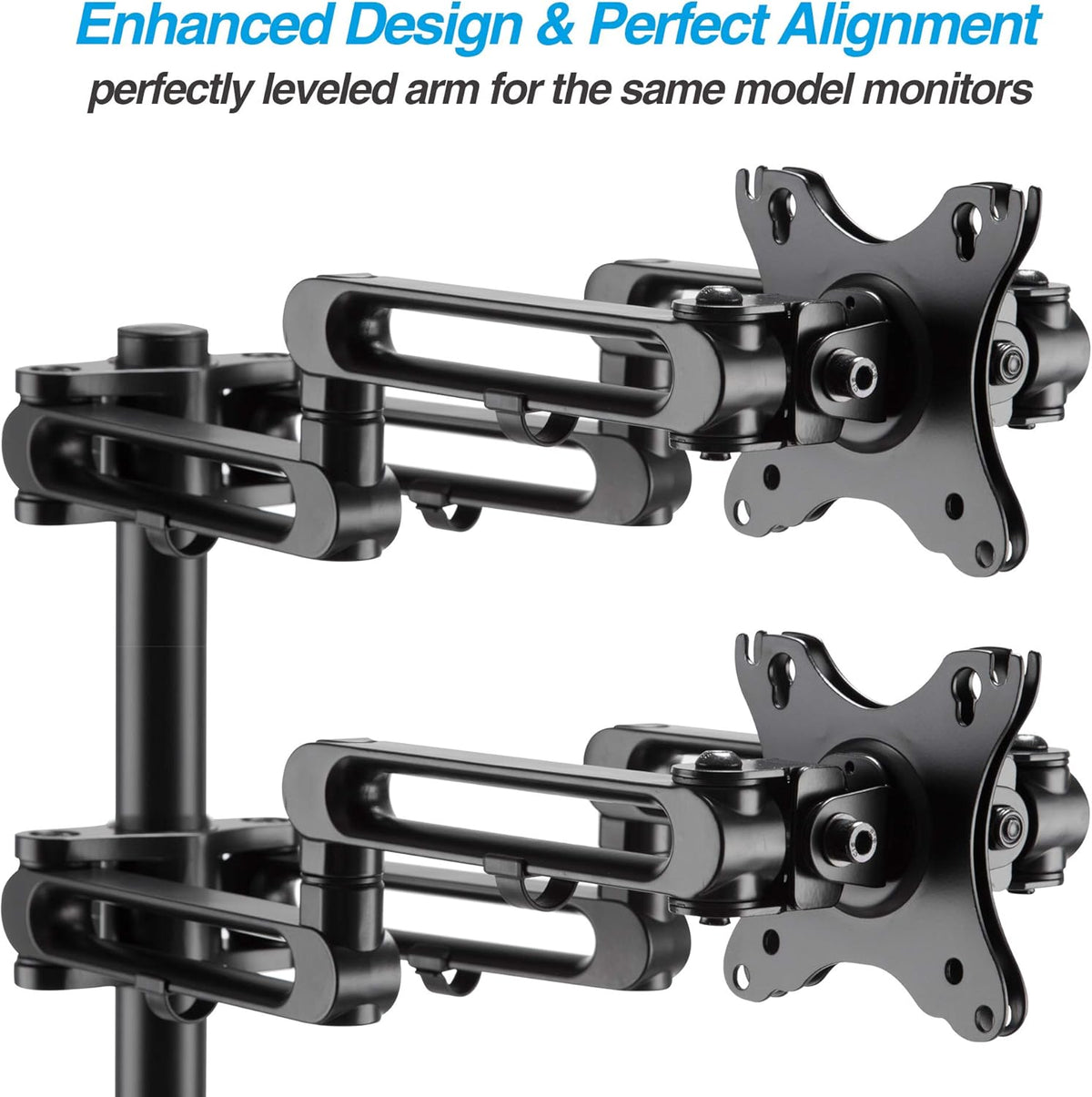 Quad Monitor Desk Stand with 4 Articulating Arms N8509