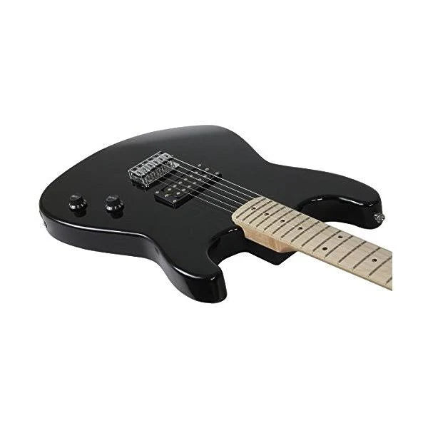 Black Electric Guitar with Amp and Case J432