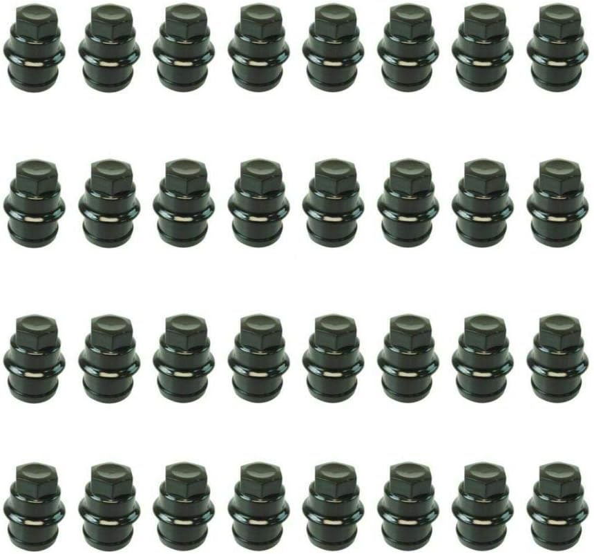 Black Plastic Wheel Lug Nut Cap Set of 32 U544272