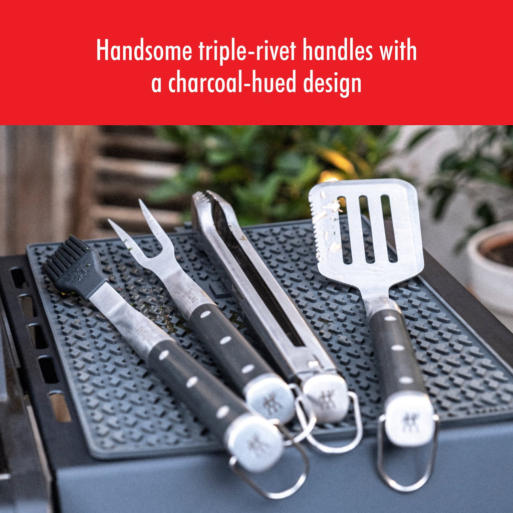 17-inch Stainless Steel Grill Spatula with Serrated Edge F4931