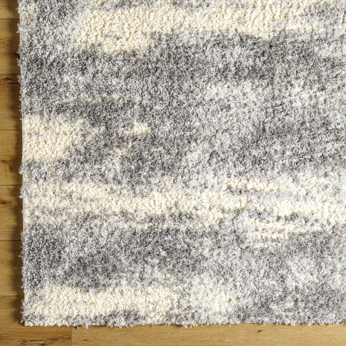 Gray Brown Plush Pile Area Rug 2' x 3' Z640133