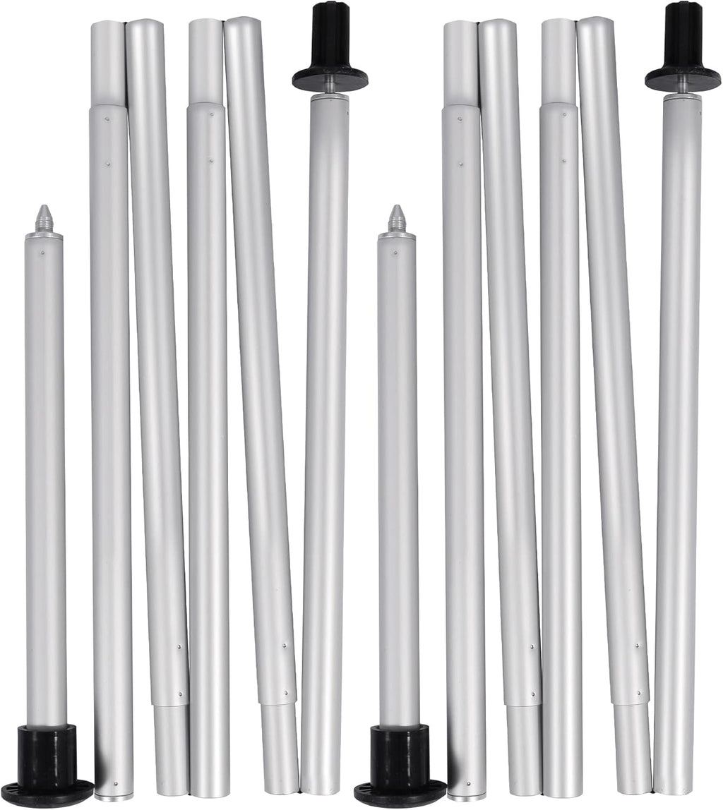 Adjustable Aluminum Tarp Poles Set of 2 S8453