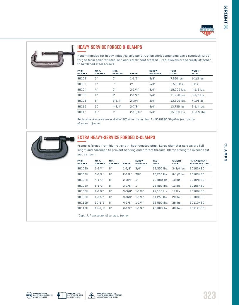12x22 Heavy Service Forged C-Clamps E347322