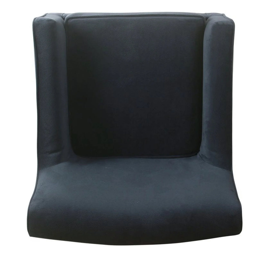 Modern Wood and Velvet Accent Chair in Blue J71205