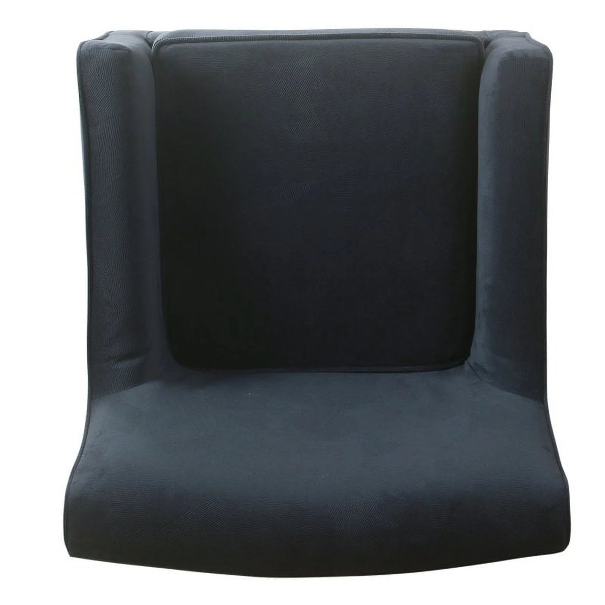 Modern Wood and Velvet Accent Chair in Blue J71205