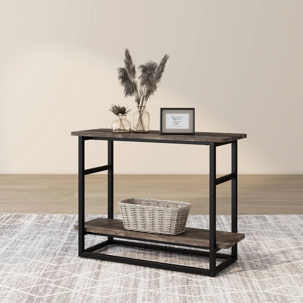 Oak Side Table with Lower Shelf X512533
