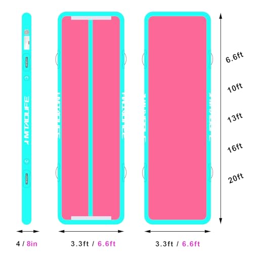 6.6ft Inflatable Air Gymnastics Mat Tumble Track with Air Pump G4985