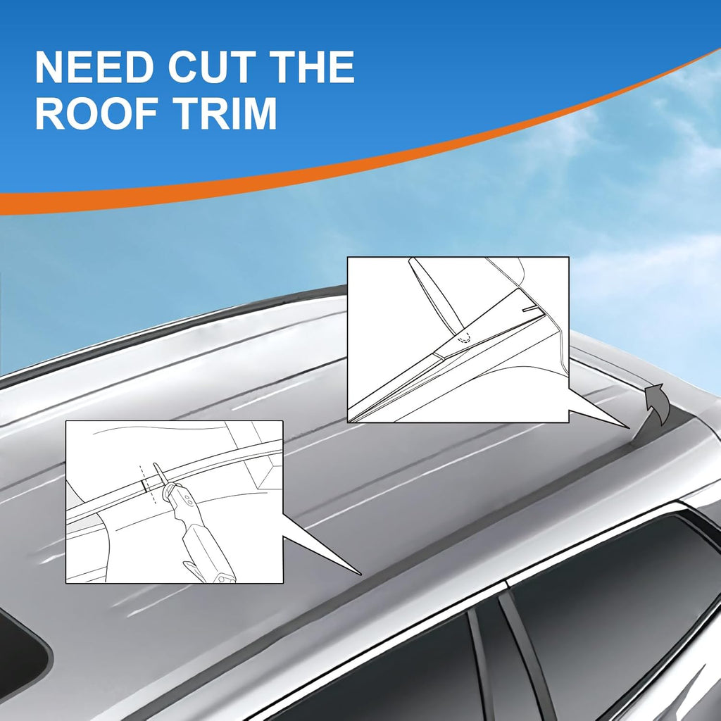 Heavy Duty Lockable Aluminum Black Roof Rack Cross Bars V44505