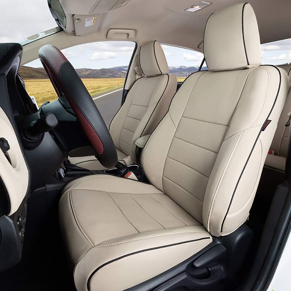 Full Set Car Seat Covers Leatherette Black B71333