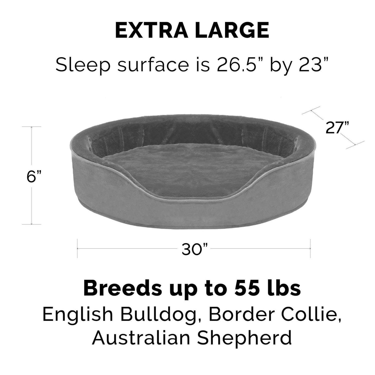 Velvet Oval Dog Bed B182