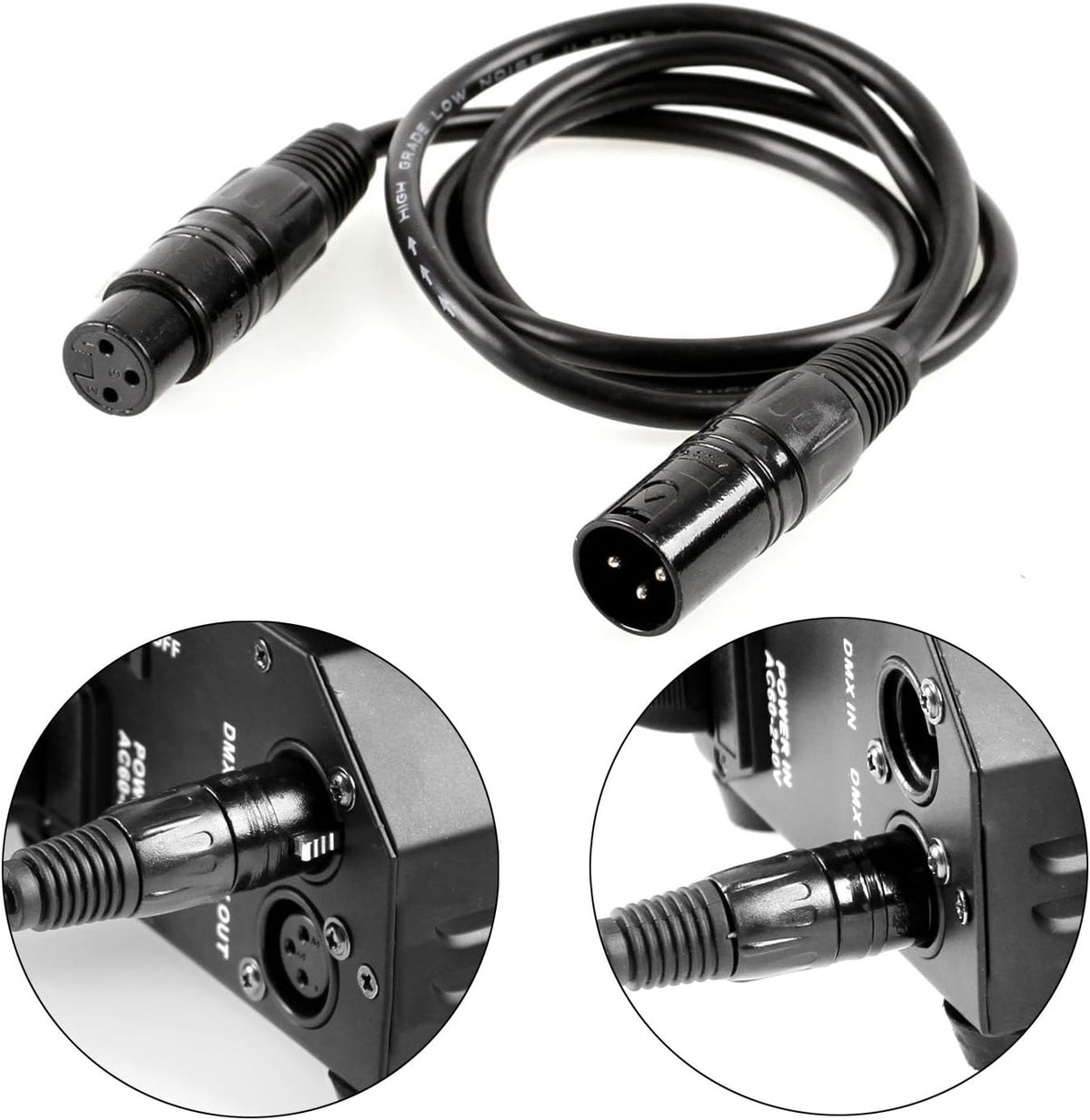 20 Pack 6.5FT 3-Pin DMX Cable Stage Light Wire N353