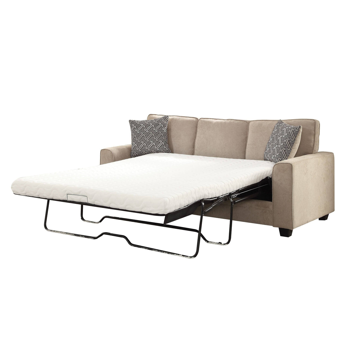 Khaki Fabric Loveseat with Sleeper G325391