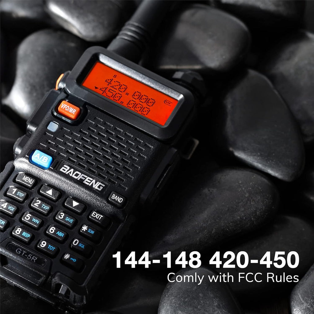 6pcs Dual Band Walkie Talkies Two Way Radio with Six-Way Charger and Programming Cable V84822