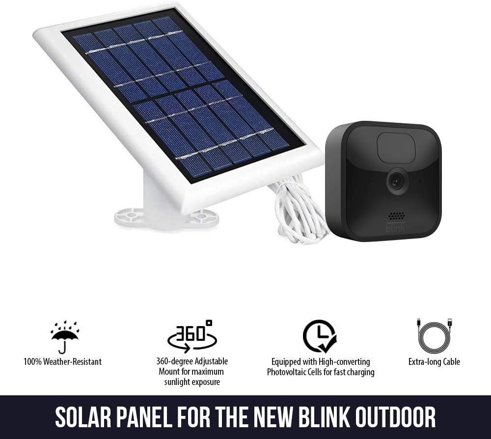 3-Pack White Solar Panel with Internal Battery for Blink Outdoor Camera T60636