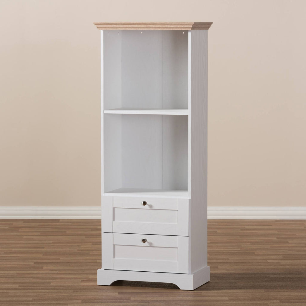 Oak White Two Tone Bookcase N1548
