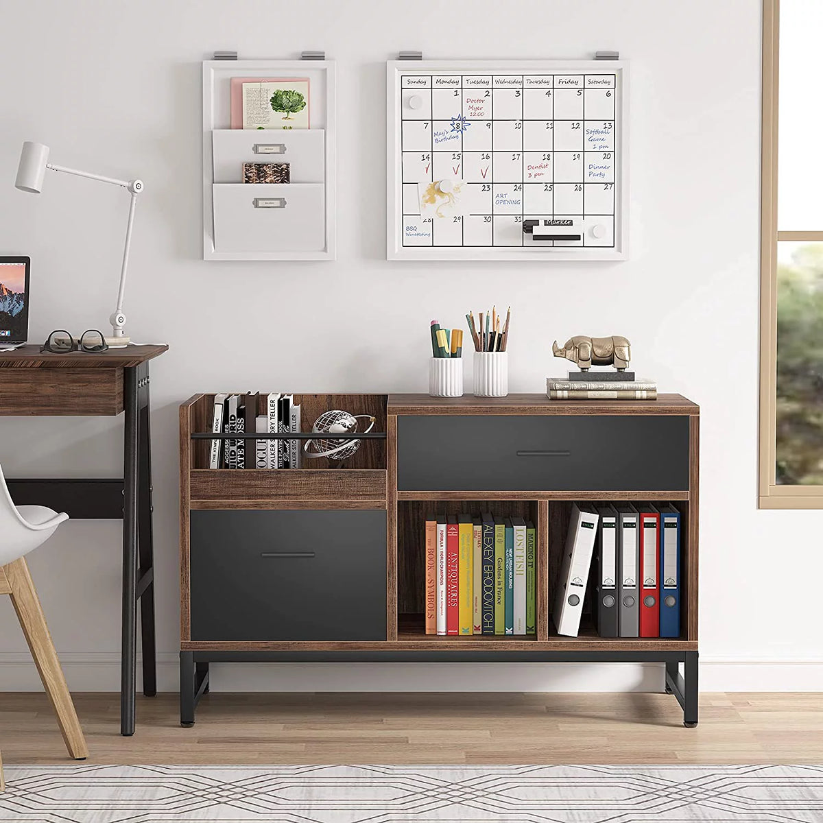 2 Drawer Wood Filing Cabinet G564925