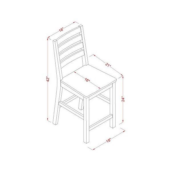 5 Piece High Top Table and 4 Counter Height Chairs Set M1070