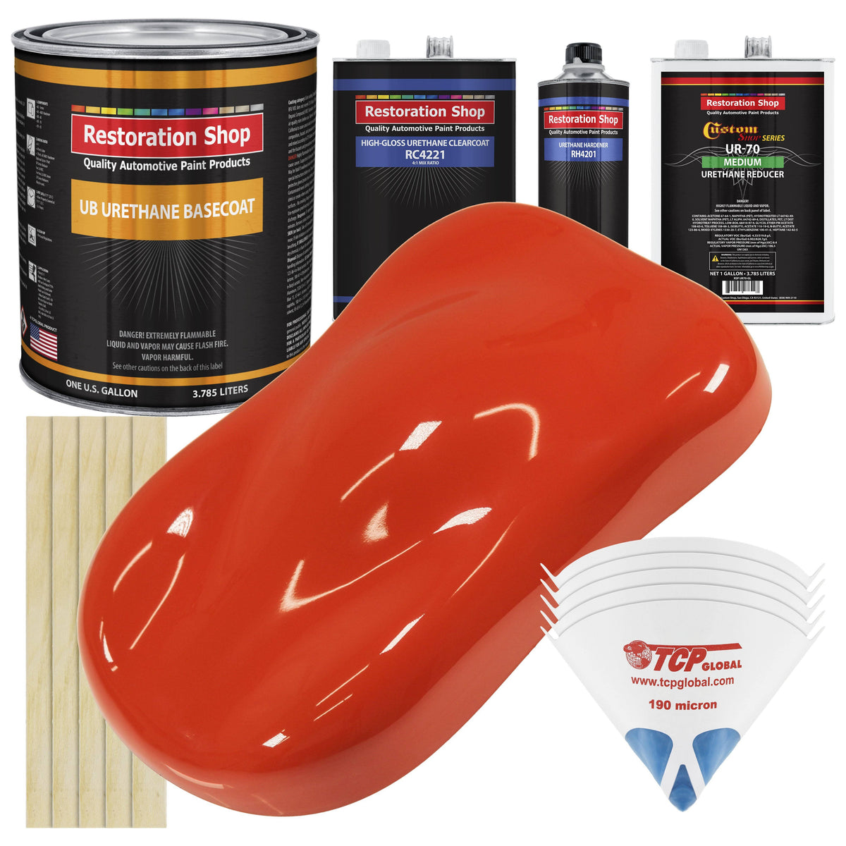 Urethane Basecoat Clearcoat Car Auto Body Paint Kit V7427