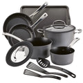 11 Piece Black Hard Anodized Nonstick Cookware Set I2281