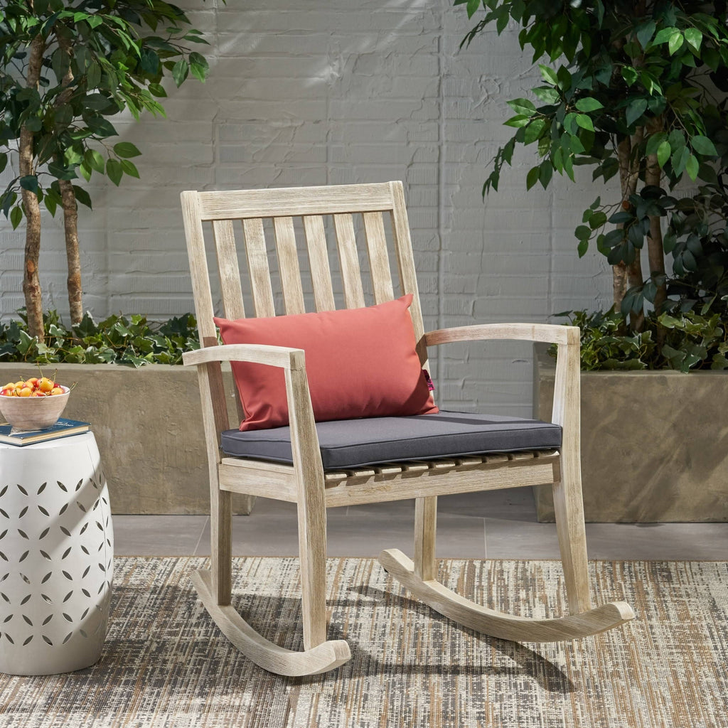 Acacia Wood Rocking Chair S7872