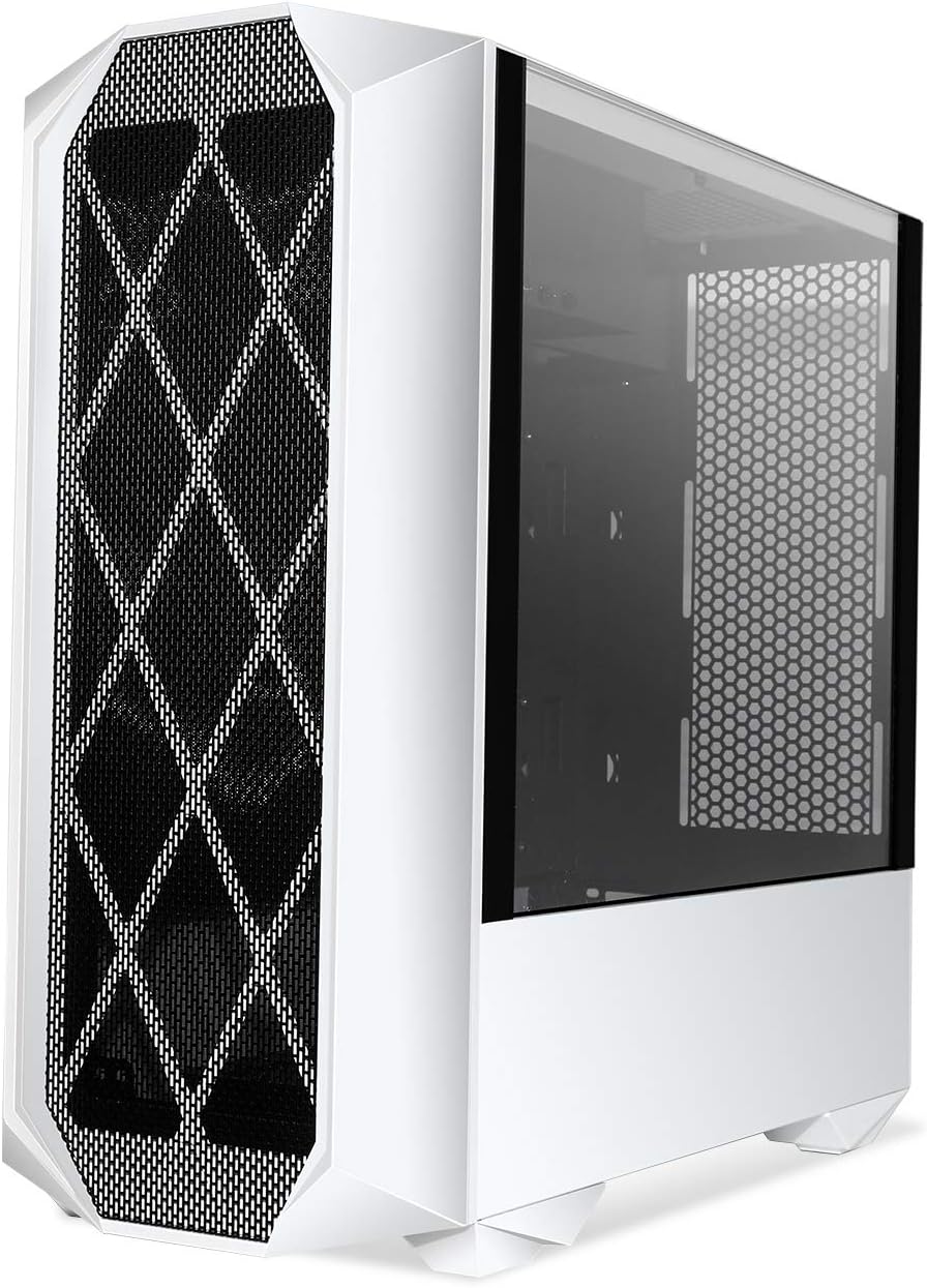 Black Full-Tower PC Gaming Case with Tempered Glass Side Panel N5276