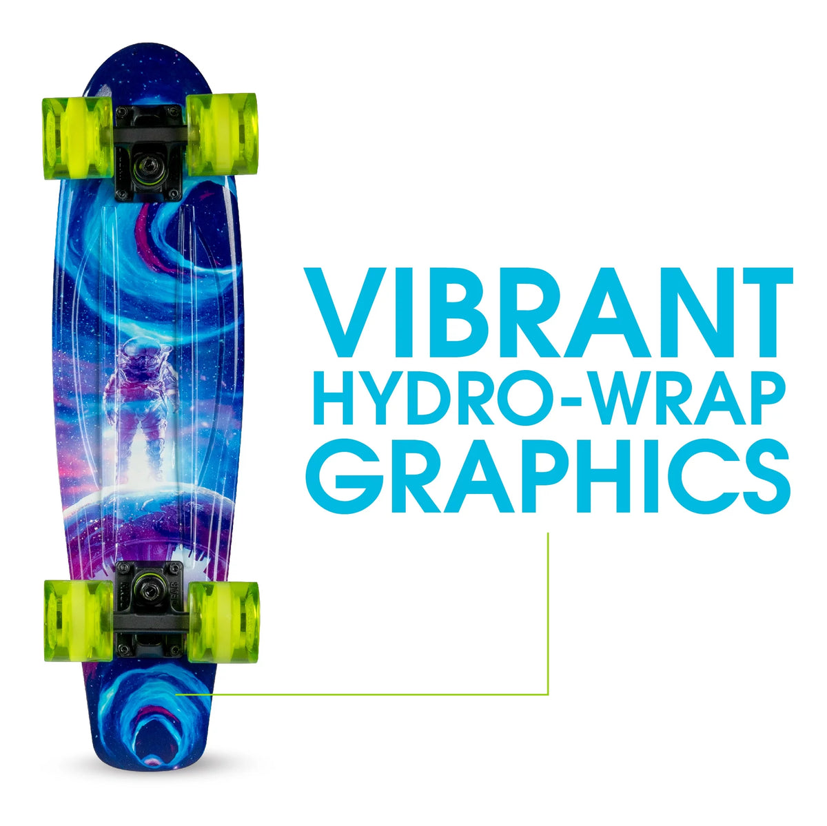 22" Retro Mini Cruiser Skateboard with 62 mm Wheels T81150