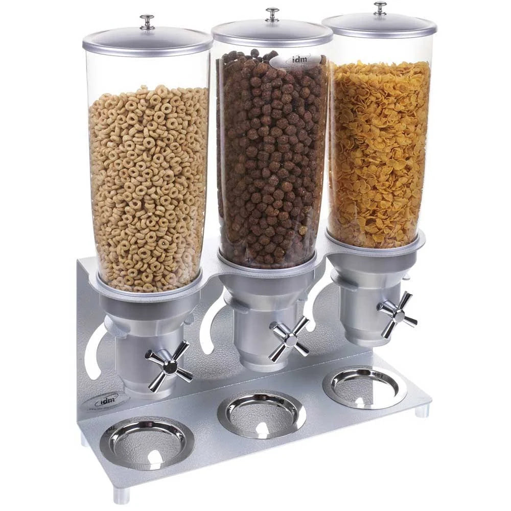 Triple Canister Cylinder Cereal Dispenser O1261