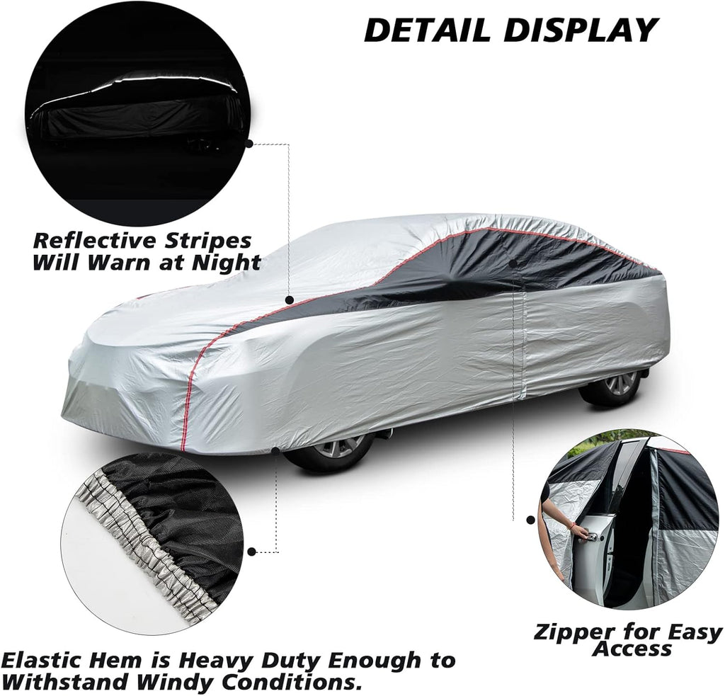 Waterproof All Weather Sedan Car Cover Y703