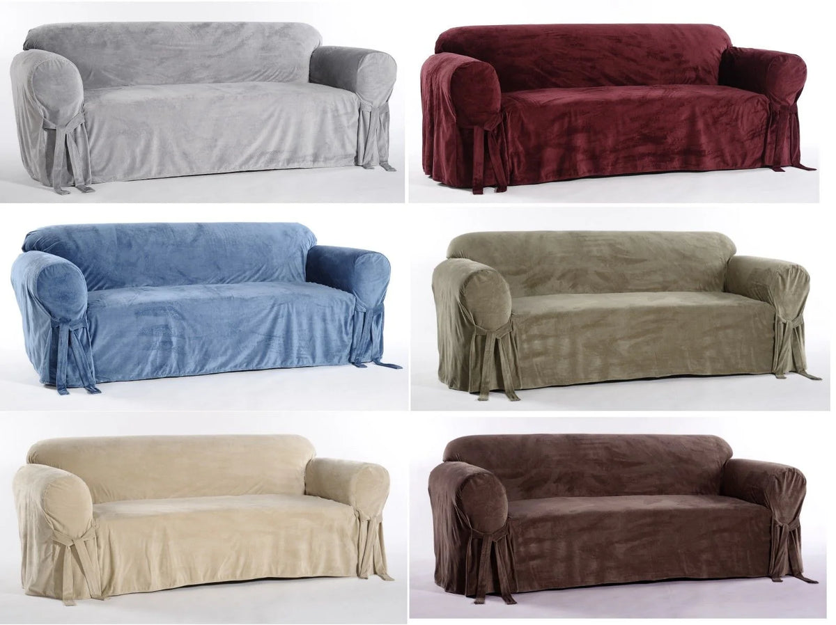 Plush Velvet Microfiber One Piece Slipcover D7285