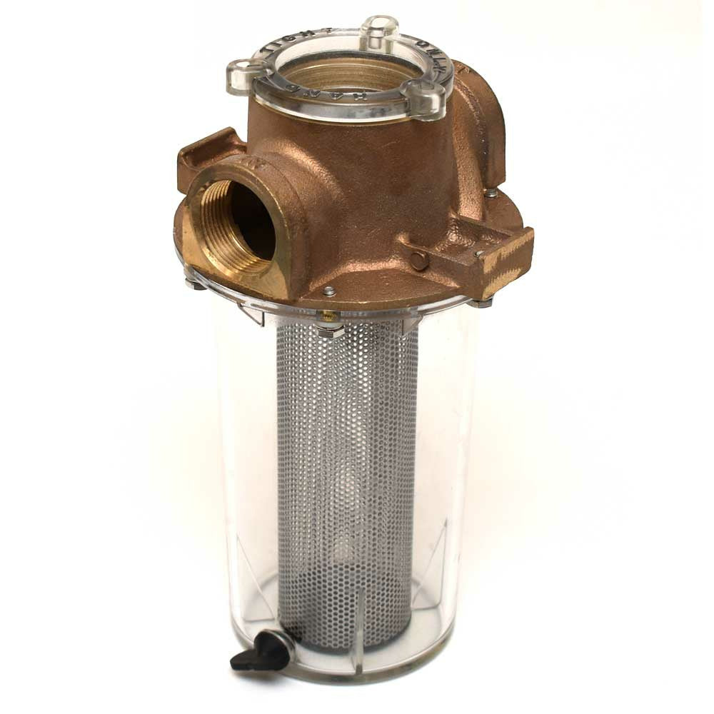 1 1/4 Inch Cast Bronze Boat Raw Water Strainer B64699