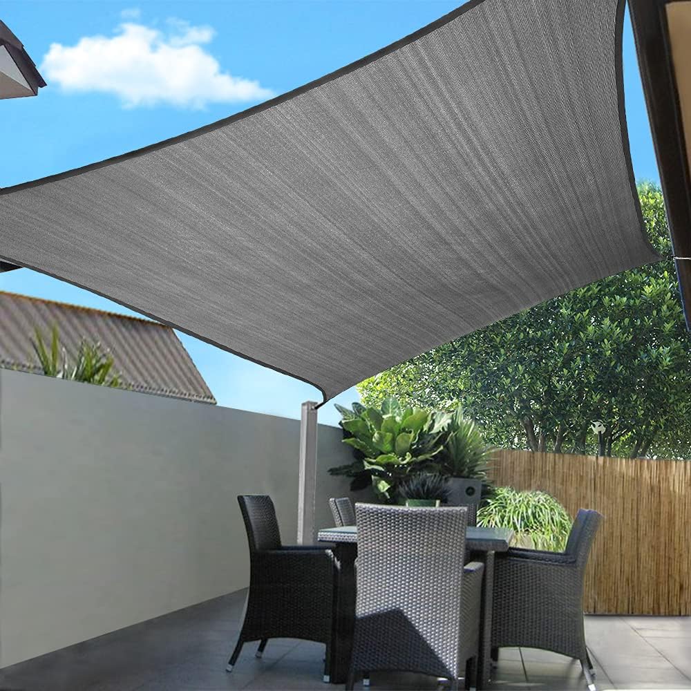 Sand Rectangle Sun Shade Sail 10'X13' UV Block Sunshade Awning A434393