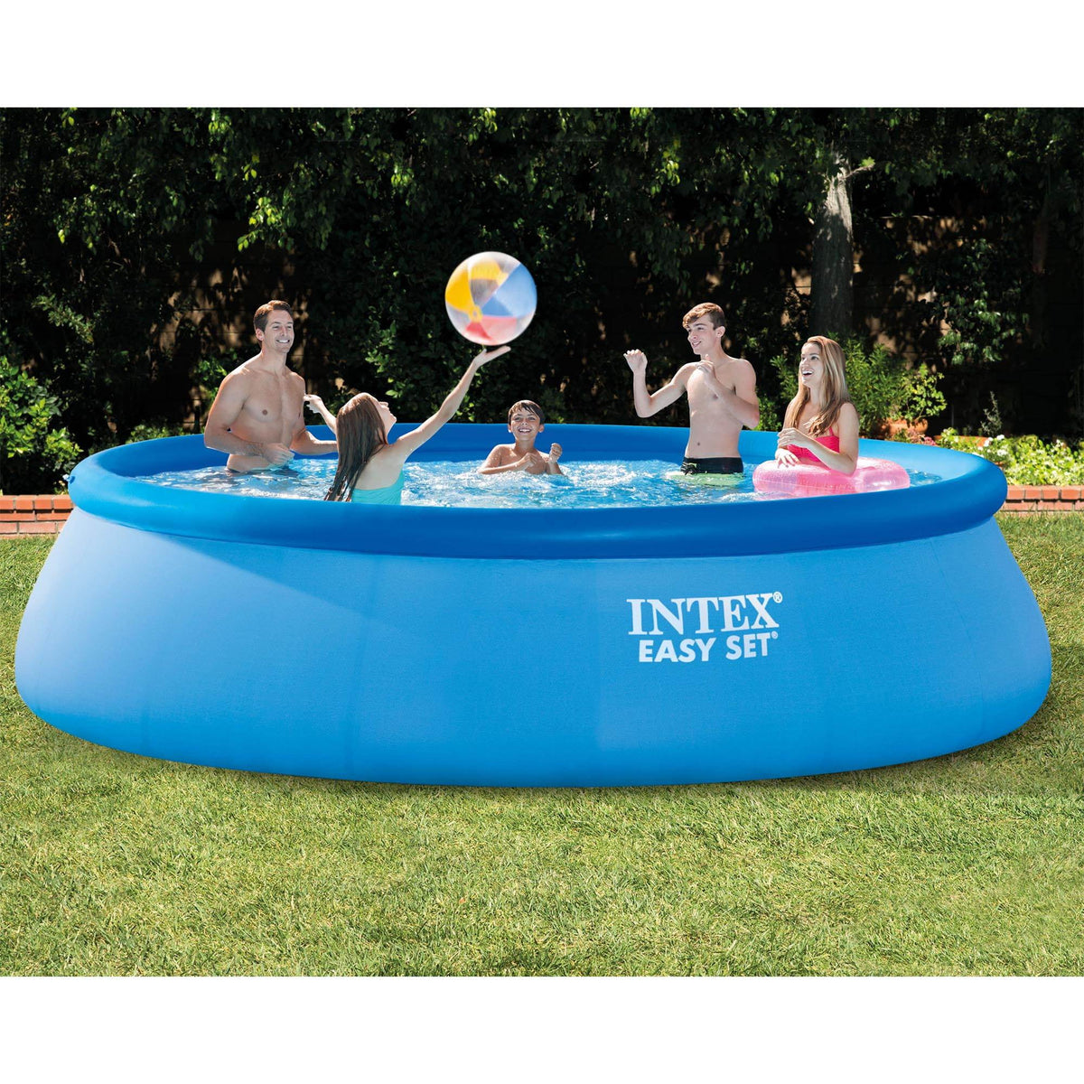 15ft x 42in Inflatable Above Ground Swimming Pool with Pump N475672