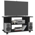 Black Solid Wood TV Stand V27426