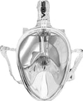 White Full Face Snorkel Mask with Action Camera Mount M3903
