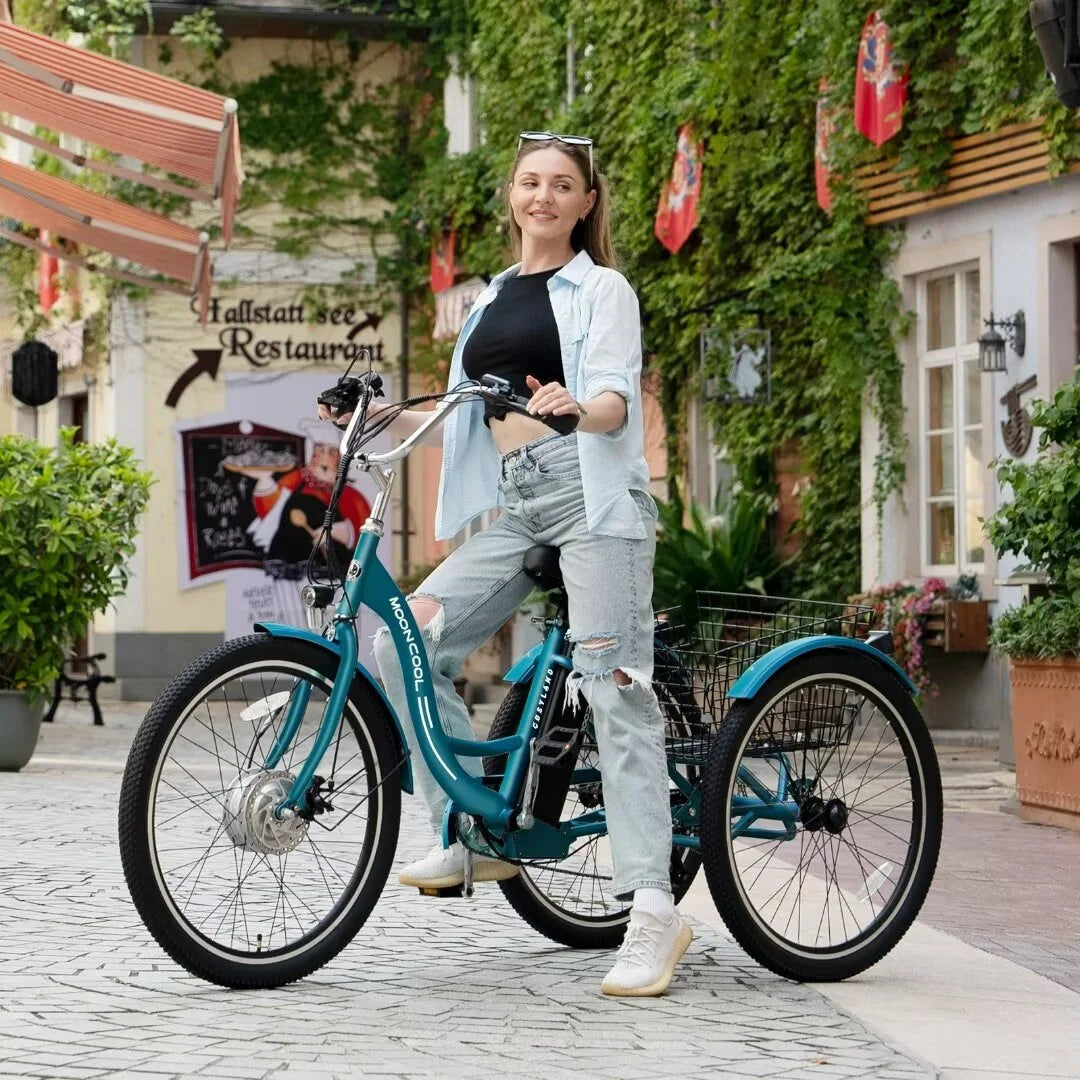 24'' 3 Wheel Electric Tricycle 500W 7-Speed U143