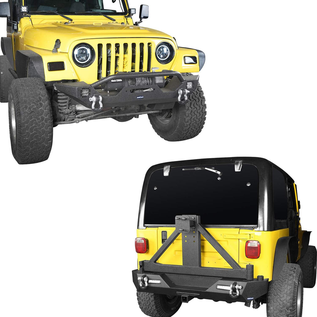 Front Bumper & Rear Bumper Combo with Tire Carrier B296386