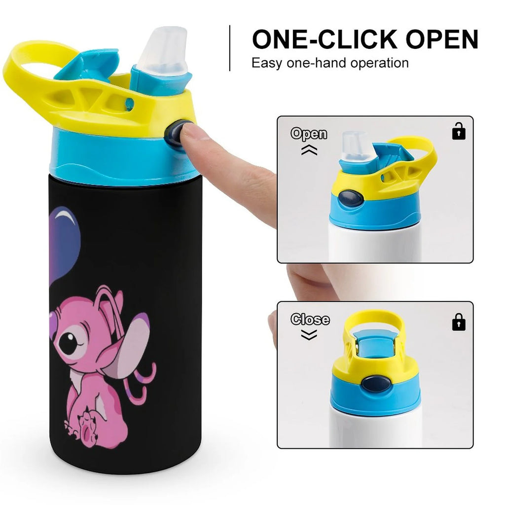 Stainless Steel Vacuum Insulated Water Bottle With Straw W7371
