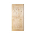Unfinished 2 Panel Solid Knotty Pine Wood Barn Door 42 x 84 M8172