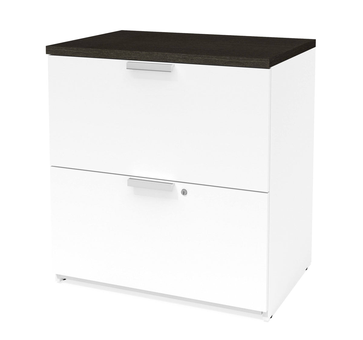 Deep Grey White Corner Desk B92475