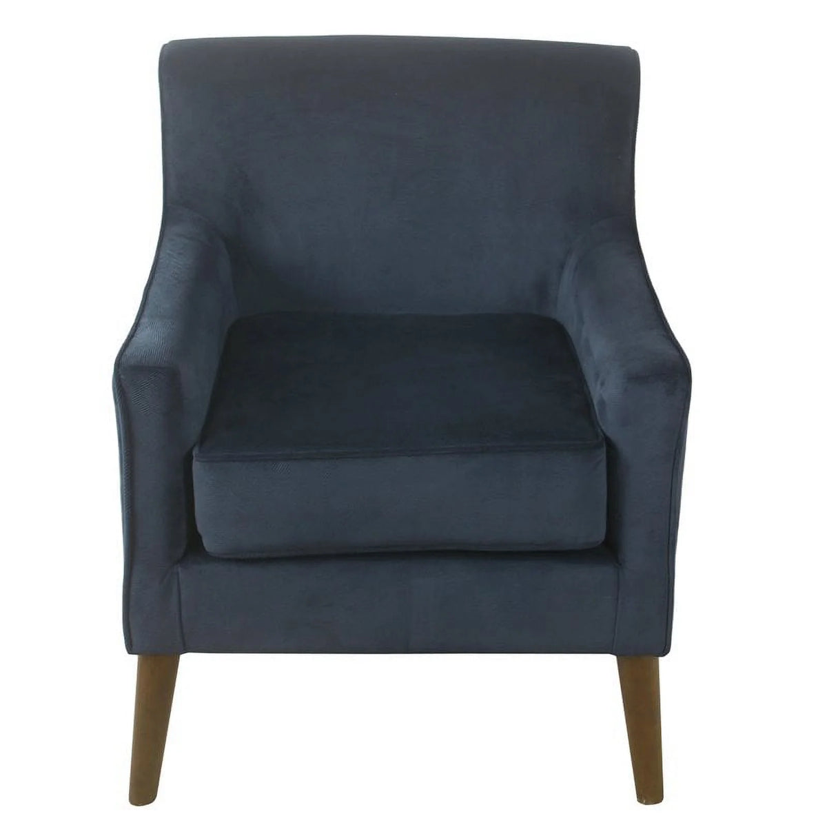 Modern Wood and Velvet Accent Chair in Blue J71205